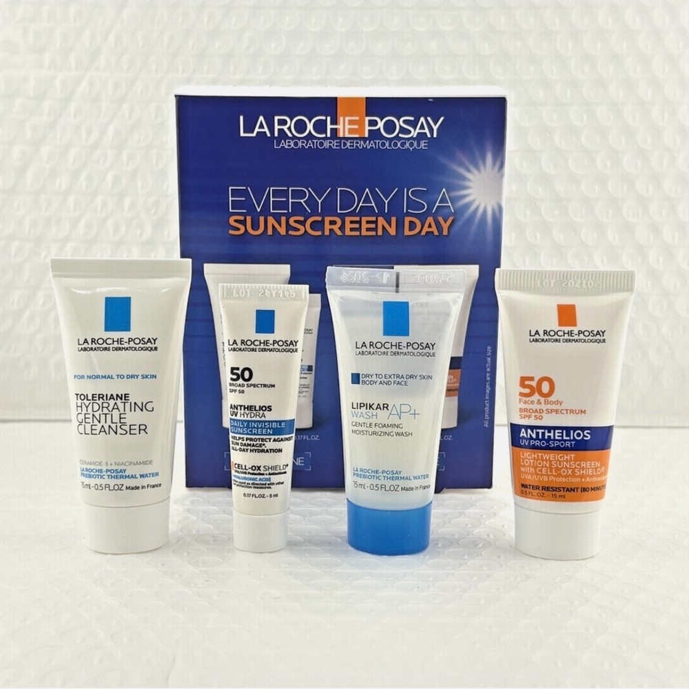 La Roche-Posay Suncare Essentials Set with Blue and White Packaging